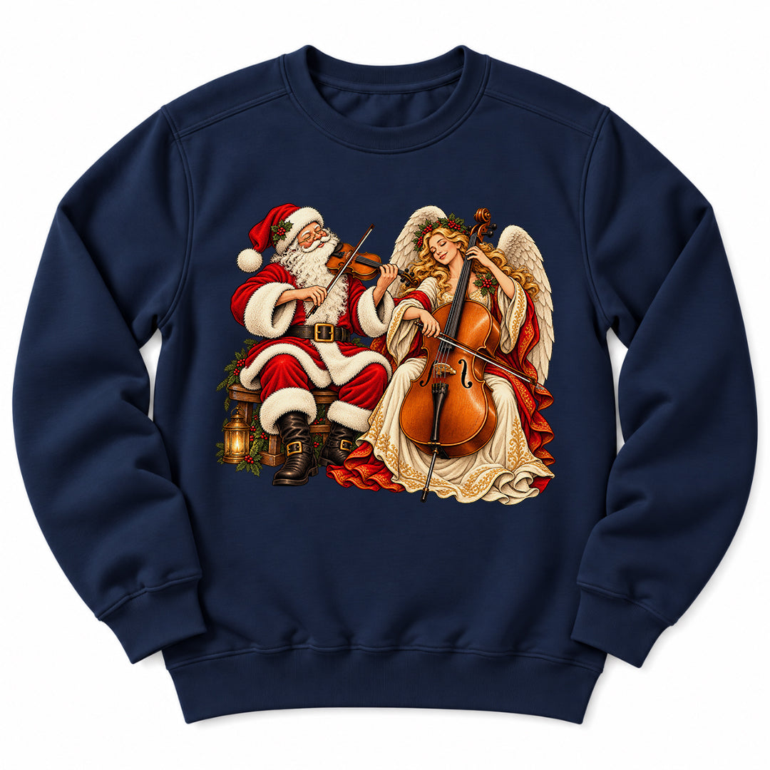 Santa Angel Cello Duet Sweatshirt