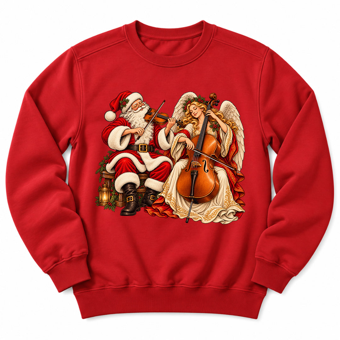 Santa Angel Cello Duet Sweatshirt