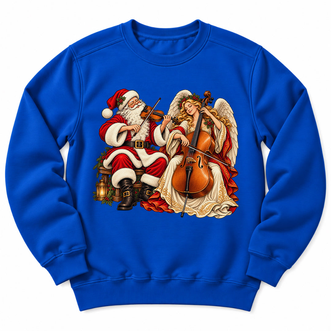 Santa Angel Cello Duet Sweatshirt