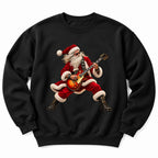 Santa Playing Electric Guitar Sweatshirt