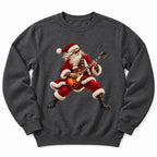 Santa Playing Electric Guitar Sweatshirt