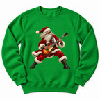 Santa Playing Electric Guitar Sweatshirt
