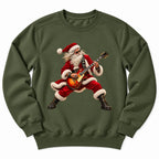 Santa Playing Electric Guitar Sweatshirt