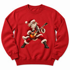 Santa Playing Electric Guitar Sweatshirt