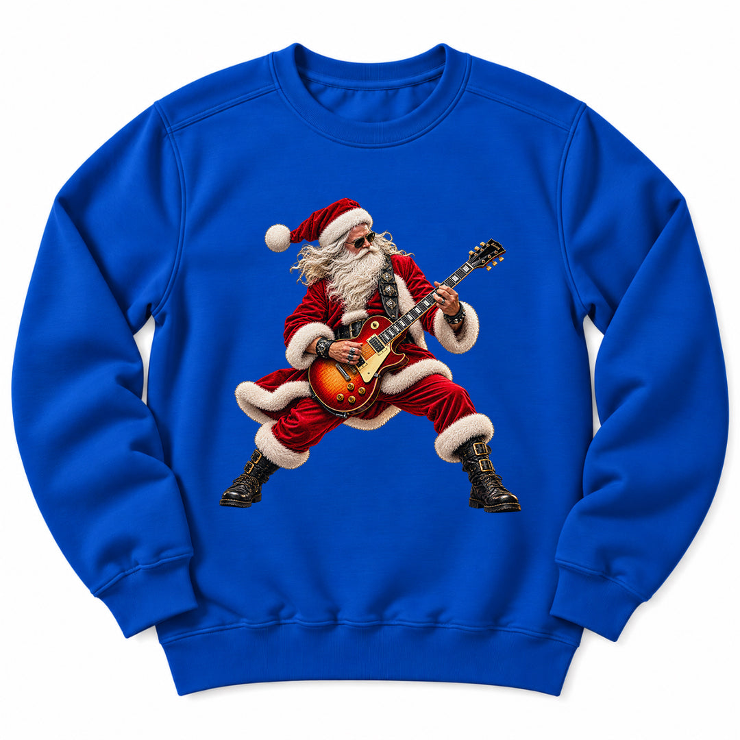 Santa Playing Electric Guitar Sweatshirt