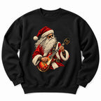 Santa Rock Guitar Music Sweatshirt