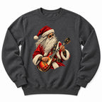 Santa Rock Guitar Music Sweatshirt