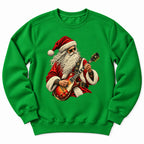 Santa Rock Guitar Music Sweatshirt