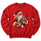 Santa Rock Guitar Music Sweatshirt