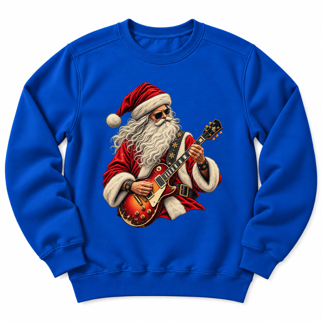 Santa Rock Guitar Music Sweatshirt