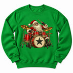 Santa Playing Drums Sweatshirt