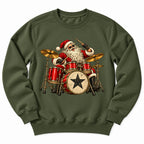 Santa Playing Drums Sweatshirt
