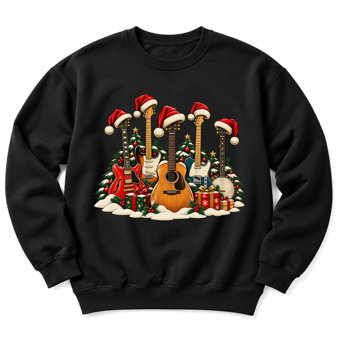Christmas Guitars Music Tree Sweatshirt