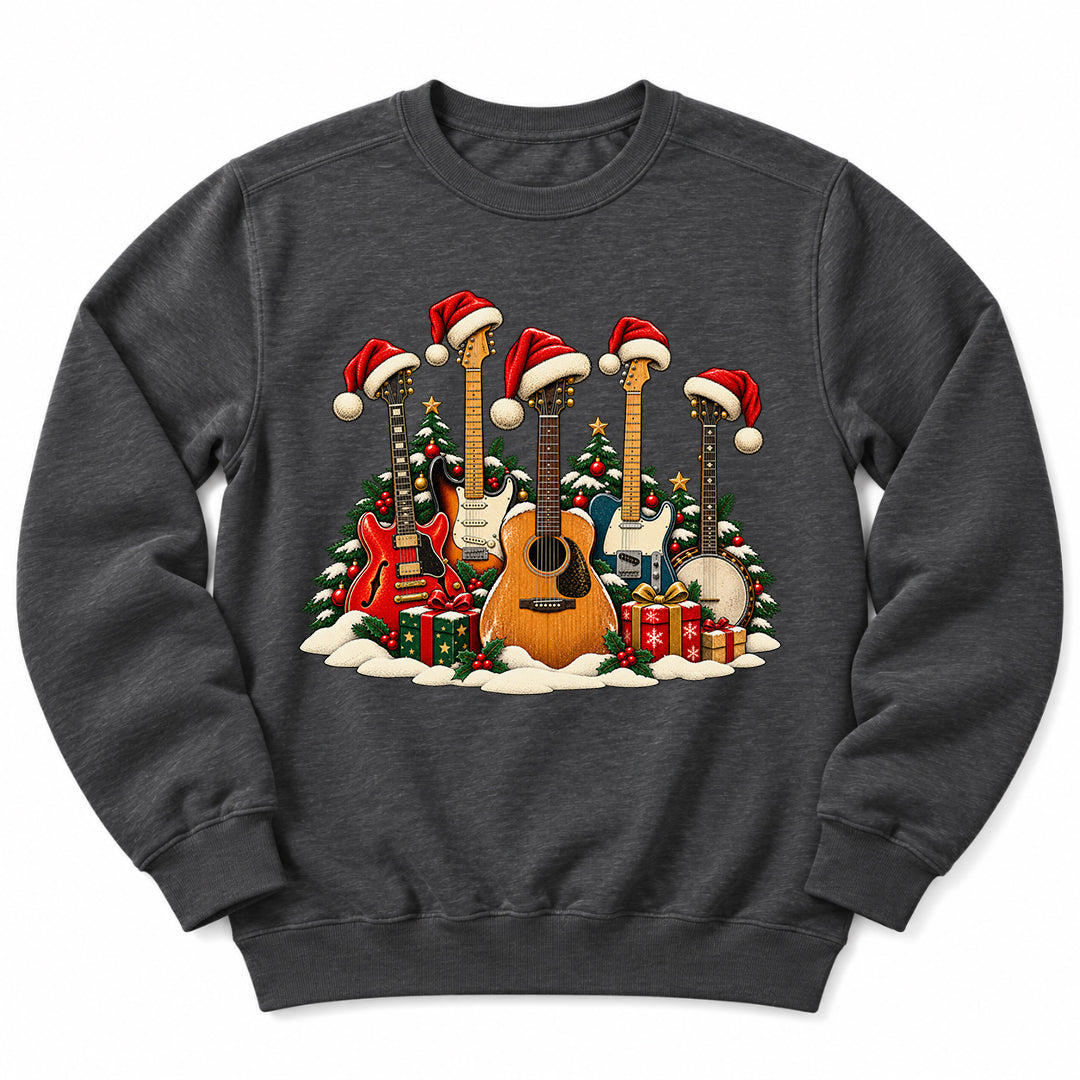 Christmas Guitars Music Tree Sweatshirt
