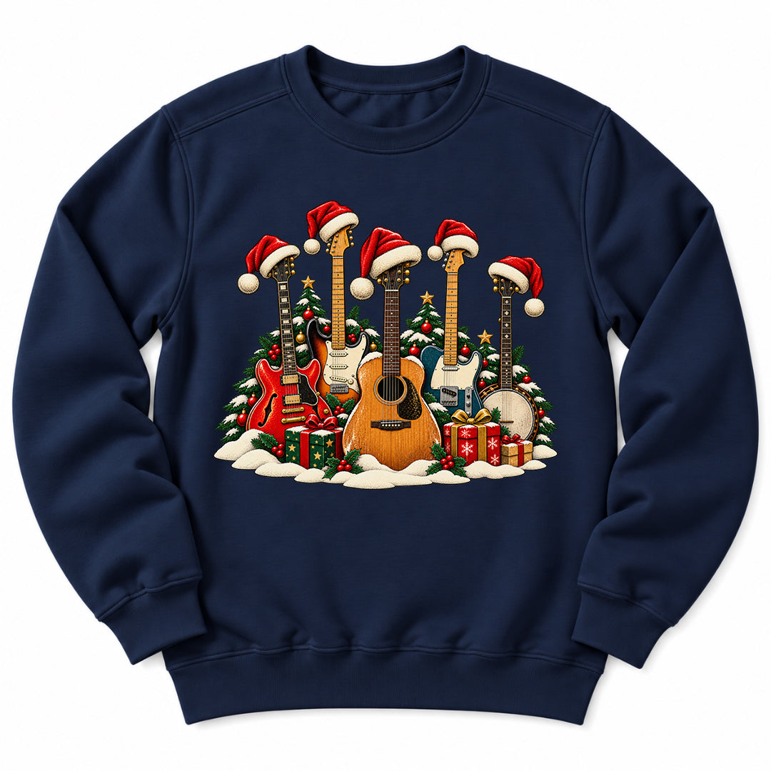 Christmas Guitars Music Tree Sweatshirt