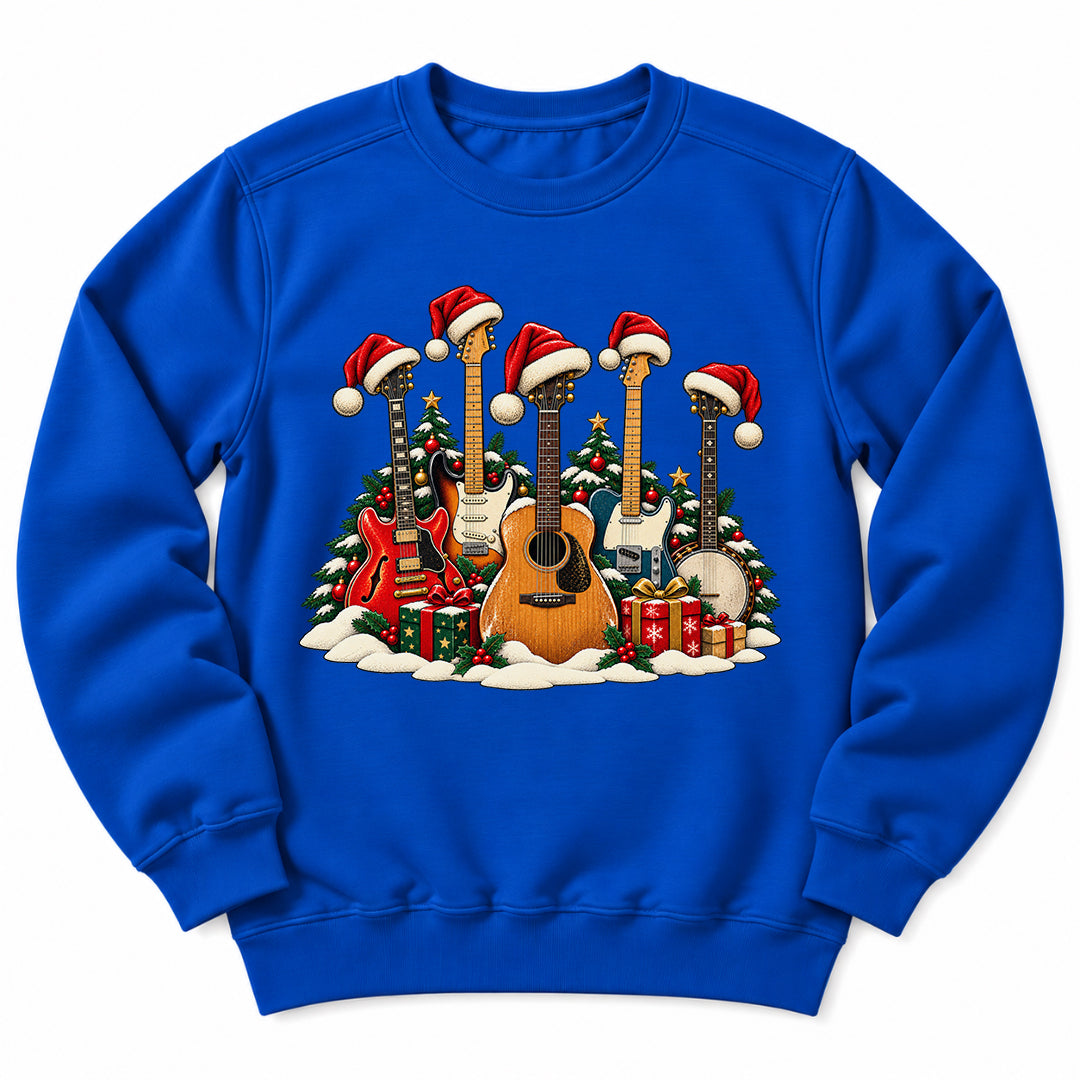 Christmas Guitars Music Tree Sweatshirt