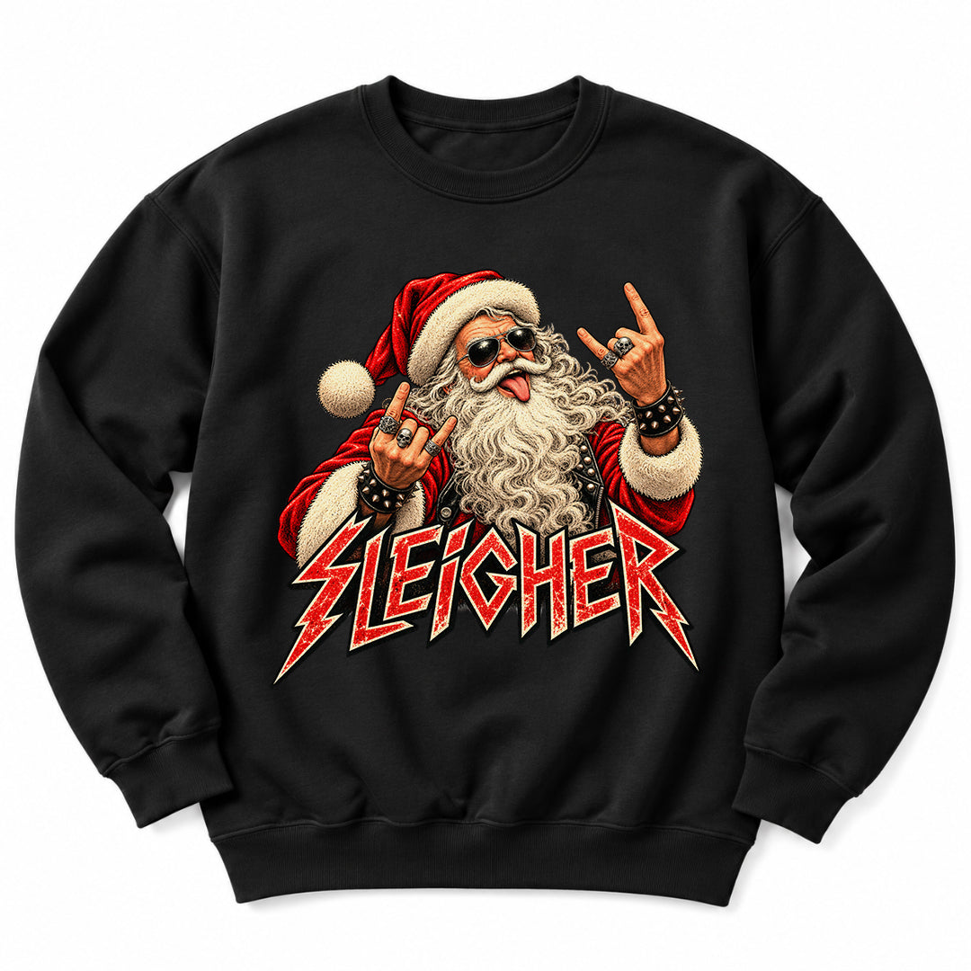 Santa Sleigher Rock Hand Sweatshirt