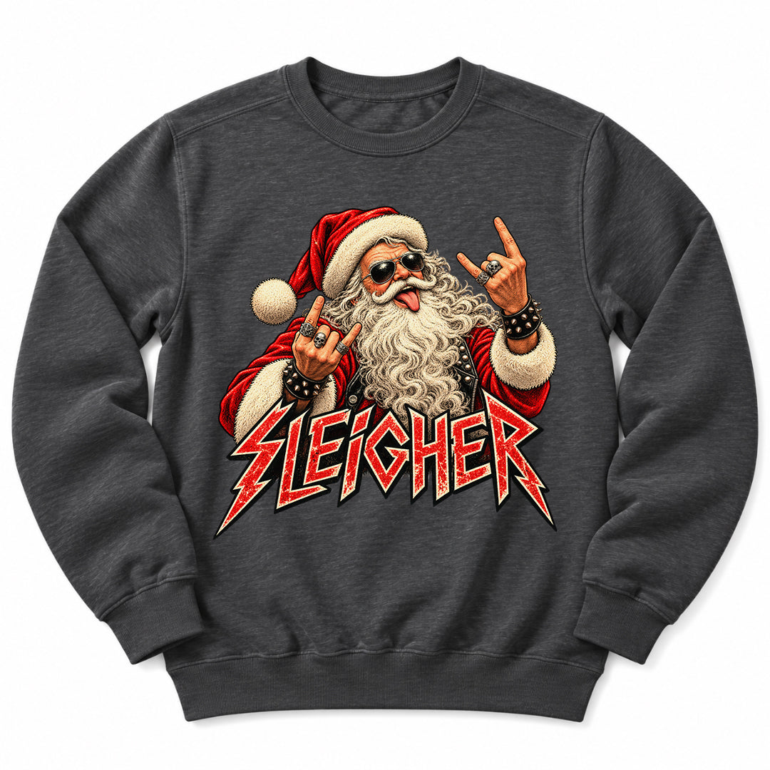 Santa Sleigher Rock Hand Sweatshirt