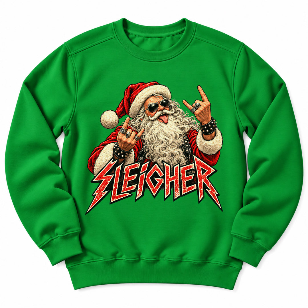 Santa Sleigher Rock Hand Sweatshirt