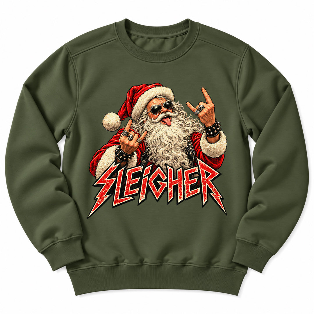 Santa Sleigher Rock Hand Sweatshirt