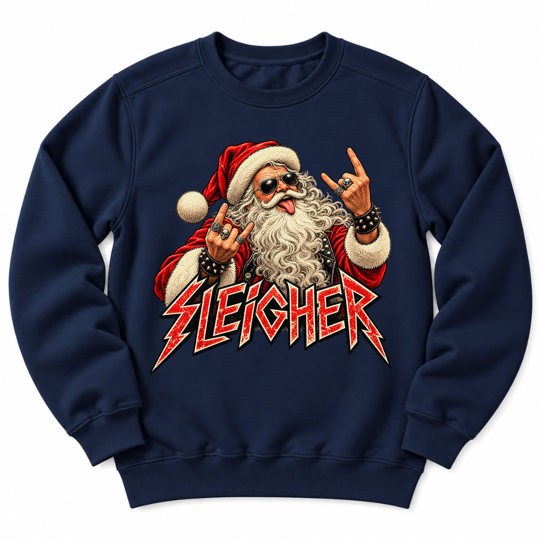Santa Sleigher Rock Hand Sweatshirt