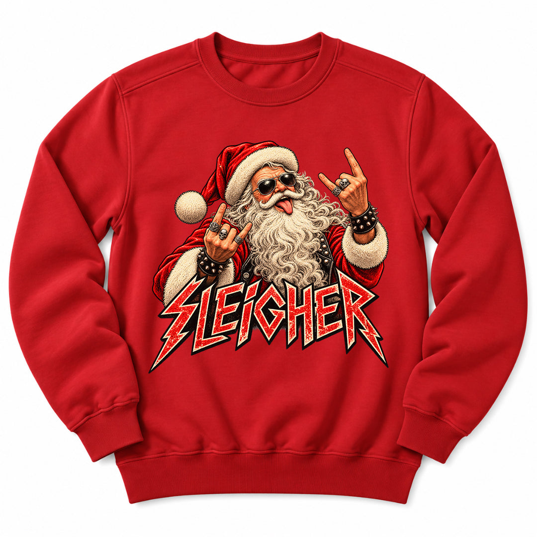 Santa Sleigher Rock Hand Sweatshirt