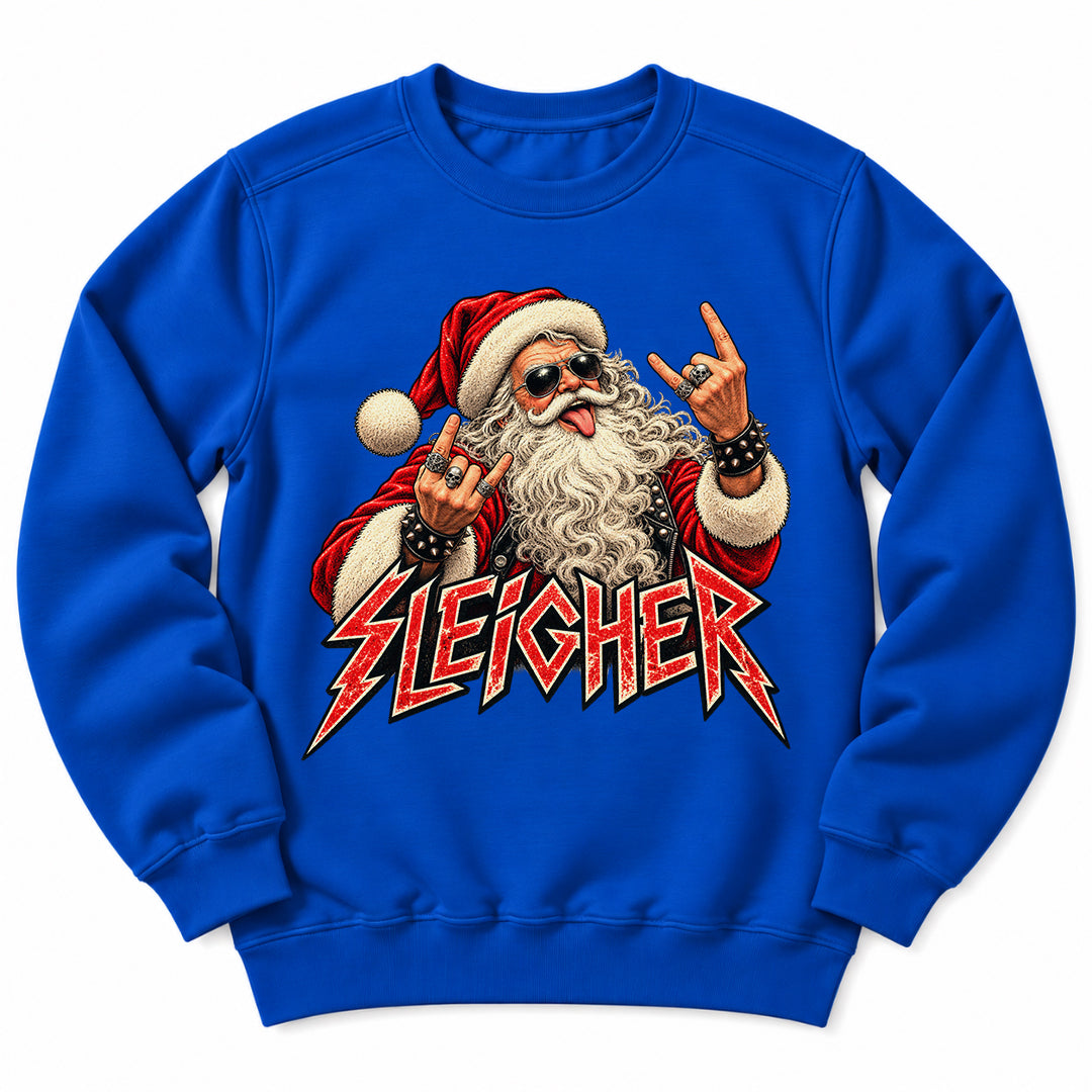 Santa Sleigher Rock Hand Sweatshirt