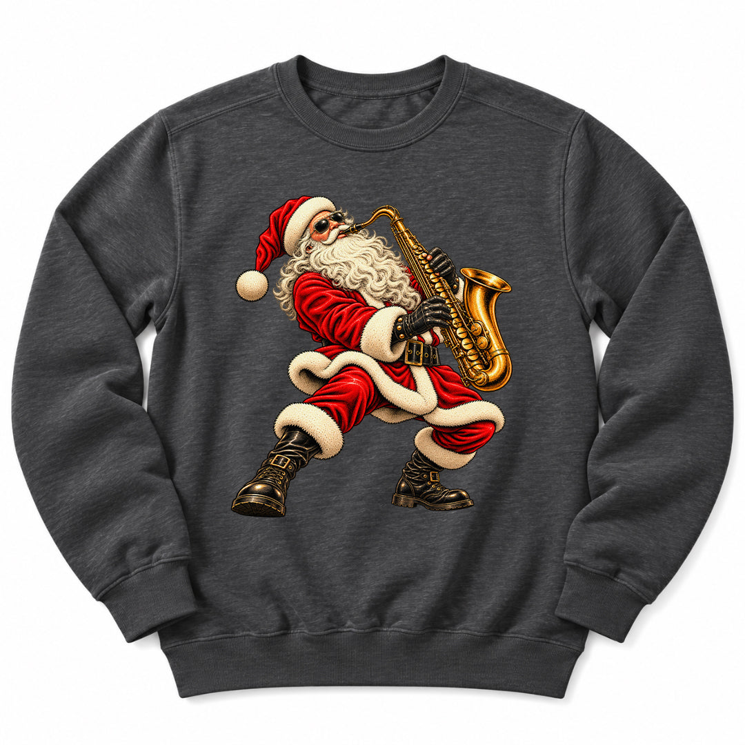 Santa Playing Saxophone Sweatshirt