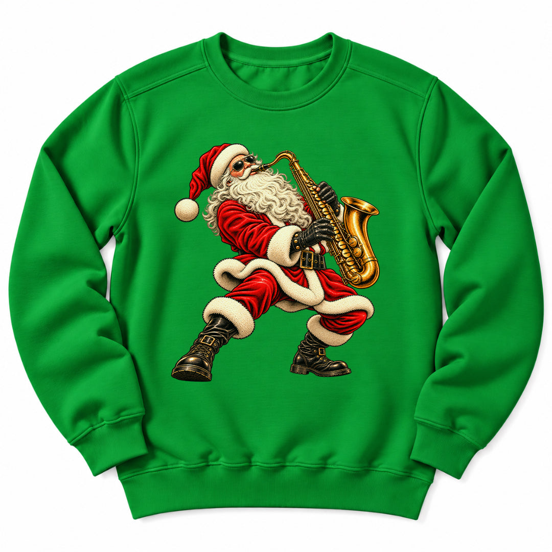 Santa Playing Saxophone Sweatshirt