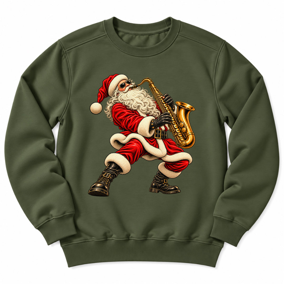 Santa Playing Saxophone Sweatshirt