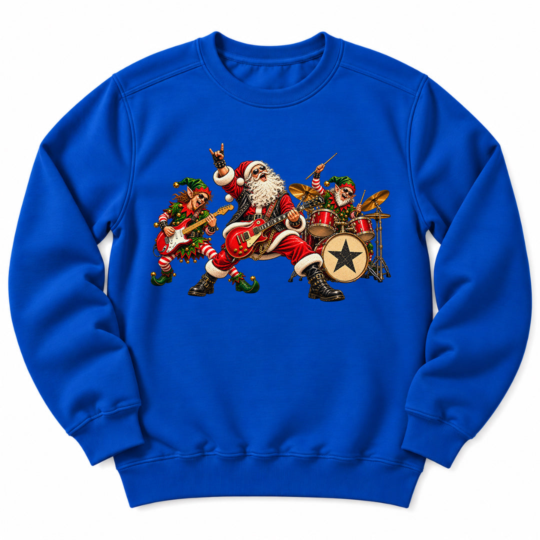 Santa Christmas Rock Band Sweatshirt