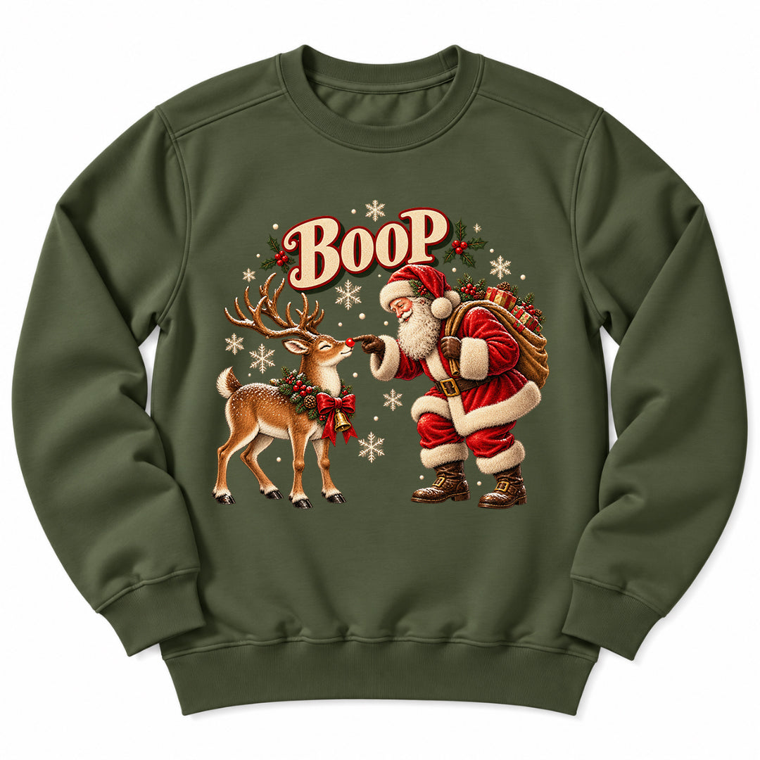 Santa Boo Reindeer Sweatshirt