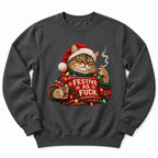Festive As Fuck Christmas Cat Sweatshirt