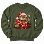 Festive As Fuck Christmas Cat Sweatshirt