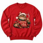 Festive As Fuck Christmas Cat Sweatshirt