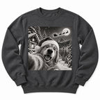 Christmas Dog Snow Selfie Sweatshirt