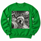 Christmas Dog Snow Selfie Sweatshirt
