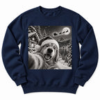 Christmas Dog Snow Selfie Sweatshirt