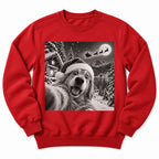 Christmas Dog Snow Selfie Sweatshirt