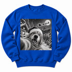 Christmas Dog Snow Selfie Sweatshirt