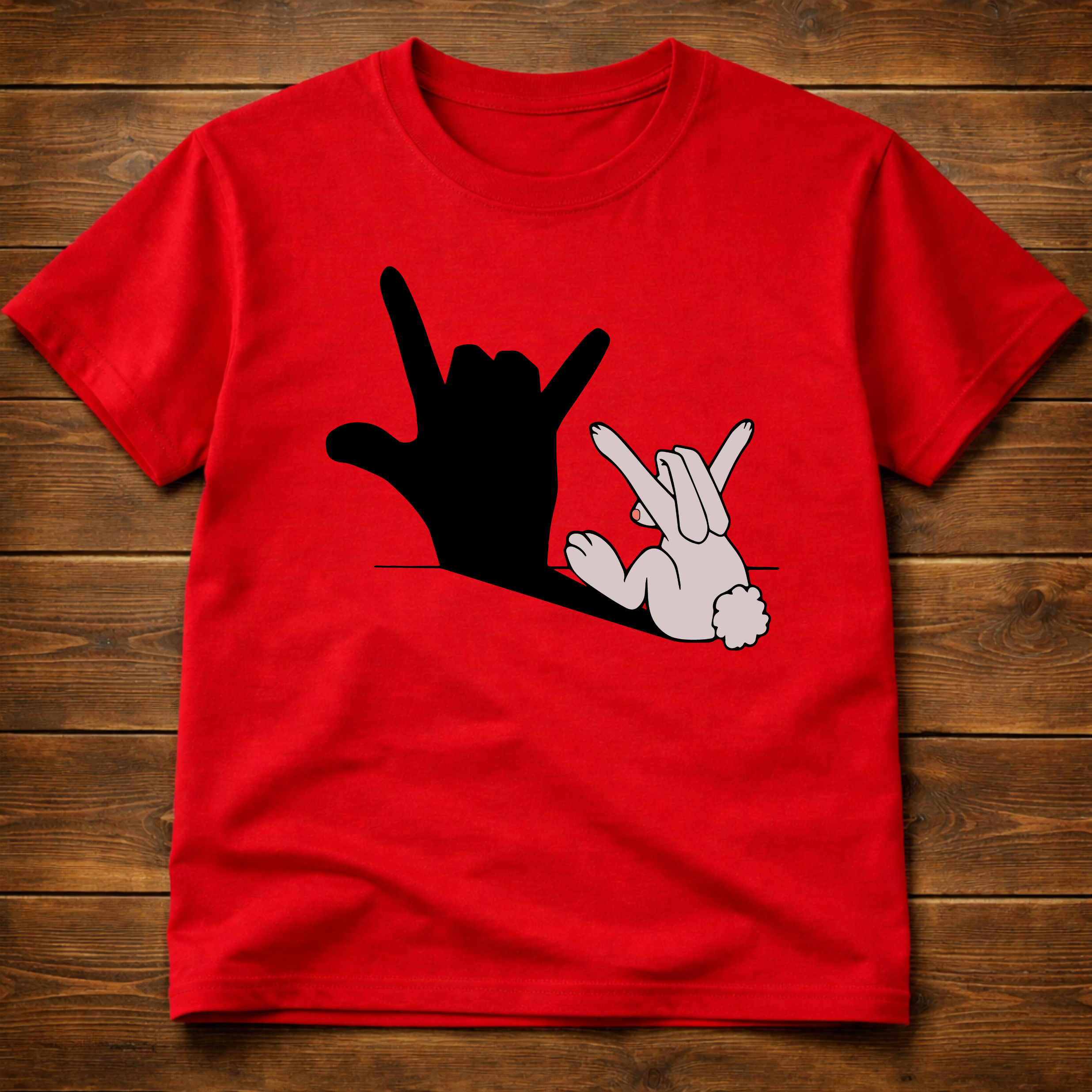 Easter Bunny Rock On Hand Shadow Rabbit T-Shirt