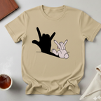 Easter Bunny Rock On Hand Shadow Rabbit T-Shirt